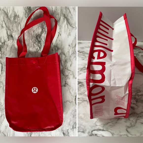 lululemon athletica Bags Lululemon Reusable Red And White Bag